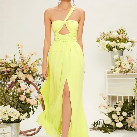 SHEIN Neon Yellow Dress - Picture 4 of 7
